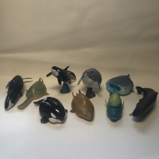 正版散货动物星球心宽体胖系列海洋博物馆手办模型摆件潮玩公仔