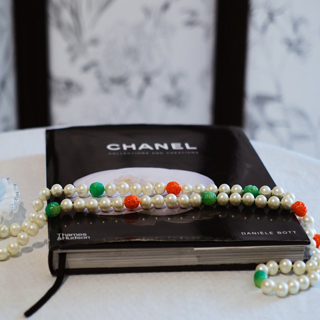 vintage toccata KJL 珍珠 橙色 绿色 东方 长 项链,饰品/流行首饰/时尚饰品新,项链,淘宝优惠券,粉丝福利购,淘宝优惠卷