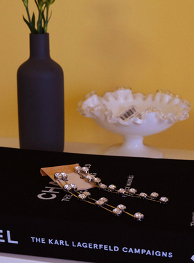 vintage toccata KJL 长串 水晶 扫肩 摩登 耳夹