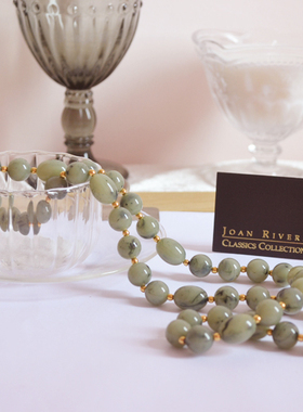 艺伎的胭脂 vintage Joan Rivers 绿色 保存品 项链