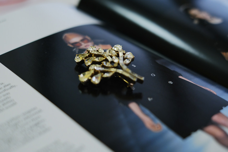 艺伎的胭脂 toccata vintage trifari银色 花卉 孤 胸针