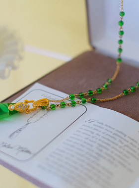 vintage toccata Nolan Miller 绿色 长 保存品 项链