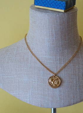 vintage toccata Avon 雅芳 罗马硬币 1980年 双面 项链