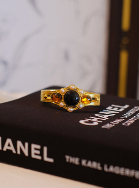 vintage toccata Monet 莫奈 棕色 彩宝 手镯