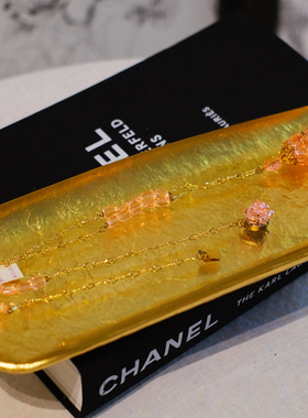 vintage toccata Coro 粉色 流苏 保存品 项链