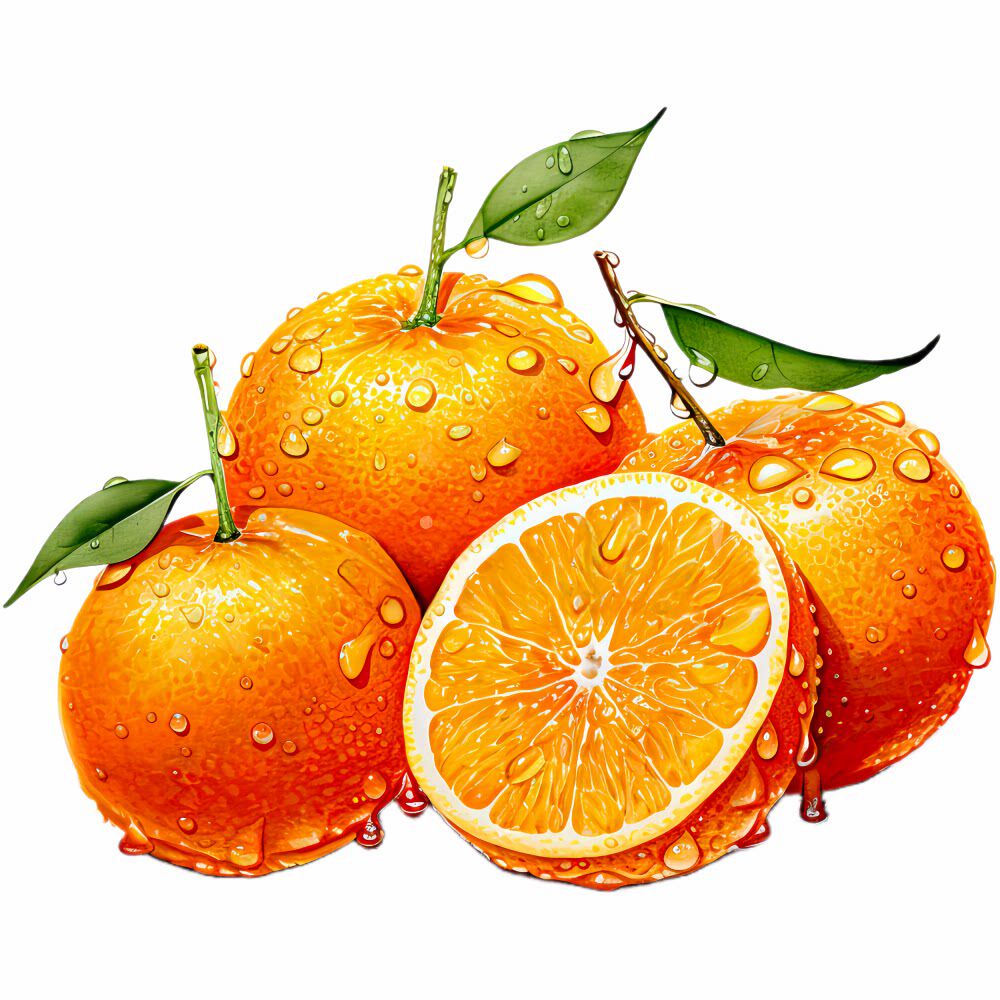 新鲜水果橘子橙子自粘贴餐厅厨房冰箱水果贴纸橱柜装饰贴纸