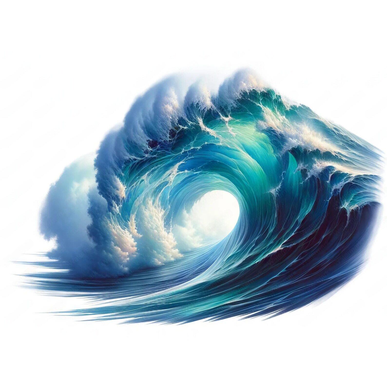 海浪浪花贴纸贴画家用餐厅厨房冰箱贴橱柜装饰自粘贴