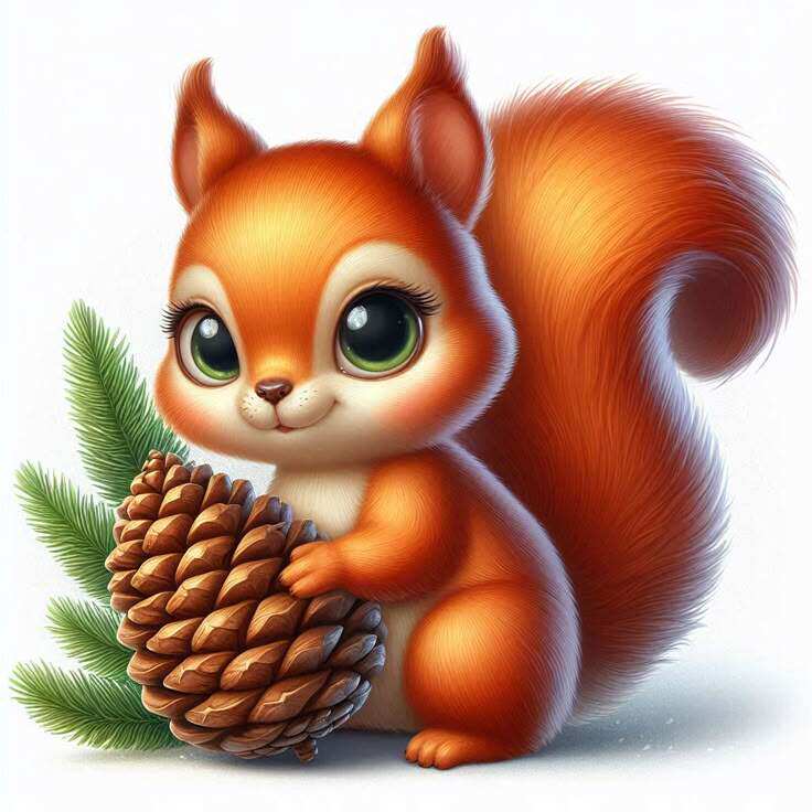 卡通可爱小松鼠贴纸贴画家用餐厅厨房冰箱贴橱柜装饰自粘贴贴纸