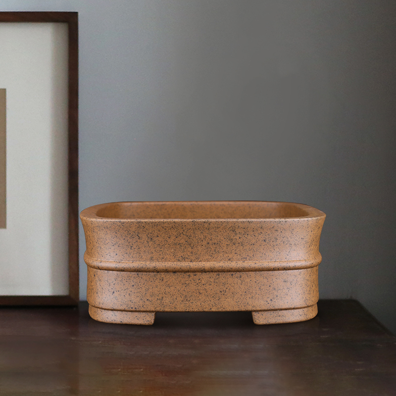 高档精品段泥柴烧唯珍紫砂盆景盆