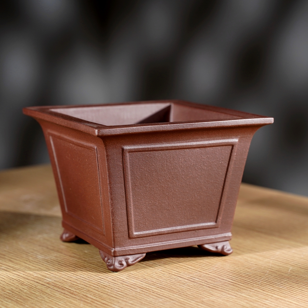 大号中号高四方黄杨雀梅紫砂花盆