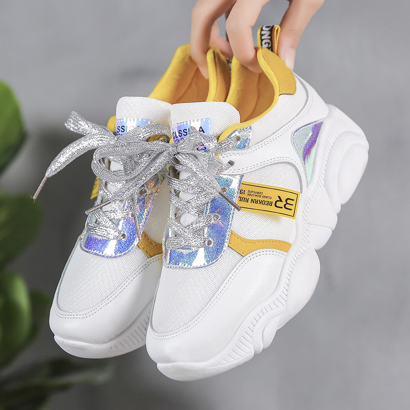 炫彩小熊鞋女2019春季新款网红运动鞋ins超火老爹鞋厚底智熏鞋潮|msdalam kategori Kasut wanita, kasut rendah - dari Buy2taobao.com untuk memberikan perkhidmatan ejen Taobao profesional membeli