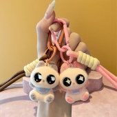 可爱植绒暹罗猫钥匙扣毛绒玩偶书包挂件车载挂饰情侣闺蜜挂件双人