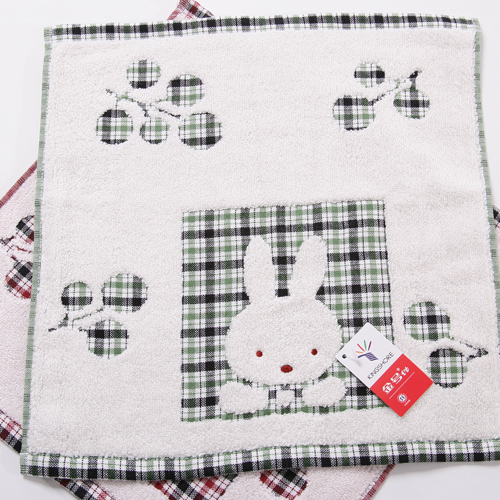 金号 小毛巾正品 纯棉无捻 方巾/手帕/擦手巾 双层格子 卡通 柔软