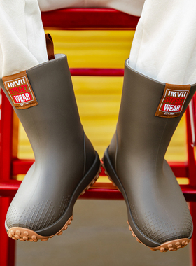 儿童专用雨靴男童中大童上学徒步防水防滑雨鞋女孩幼儿园加绒水鞋