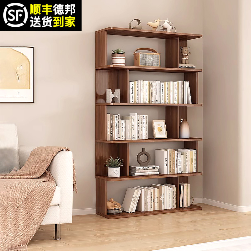 儿童实木书架落地置物架多层客厅靠墙柜子储物柜学生收纳家用书柜