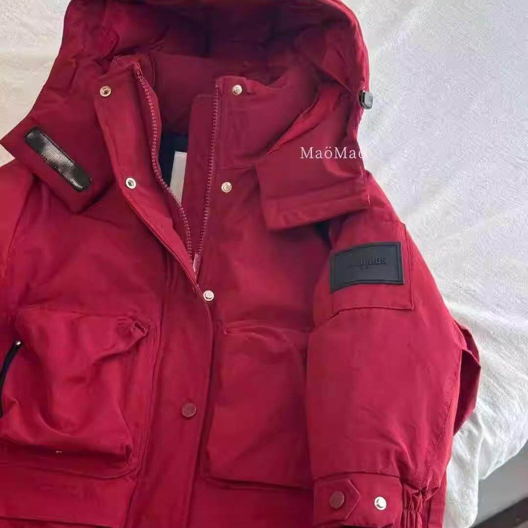 现货波拉韩国童装男女童连帽羽绒服秋冬款儿童90白鸭绒冲锋衣外套