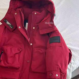 现货波拉韩国童装男女童连帽羽绒服秋冬款儿童90白鸭绒冲锋衣外套