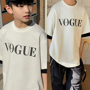 Anna波拉韩国童装男女童短袖T恤衫春夏款韩版儿童宽松纯棉上衣