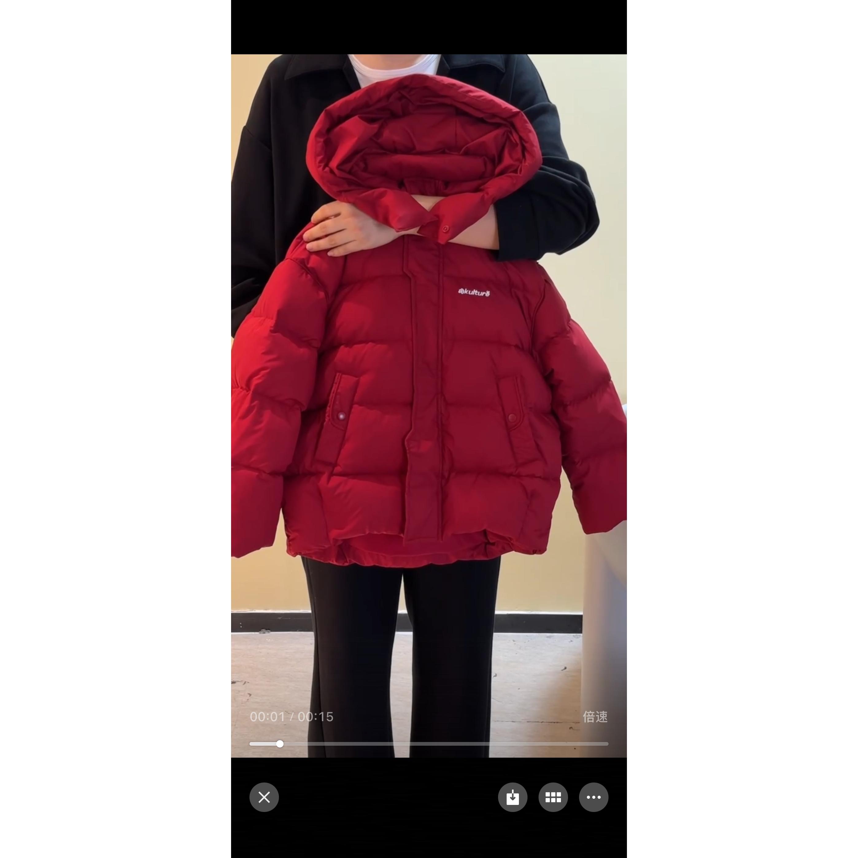 现货波拉韩国童装男女童连帽羽绒服24冬款儿童加厚90白鸭绒面包服