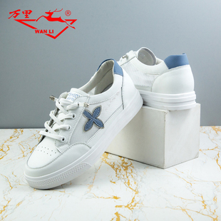 新款 单鞋 休闲板鞋 拼接网格休闲系带女款 SET2721 平底小白鞋 春季