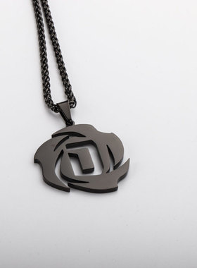 黑色钛钢项链蛇骨链男款