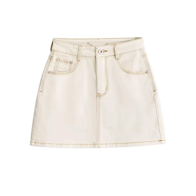 明线设计！收腰藏肉！拉长腰线！抗皱耐磨耐洗高品质棉牛仔半身裙