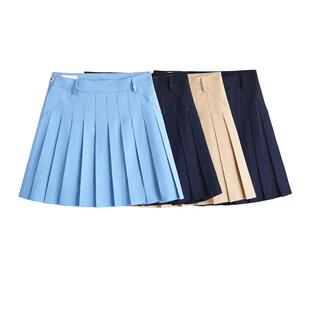学院风！高腰百褶裙女孩减龄短裙A字显瘦收腰防走光春夏半身裙潮