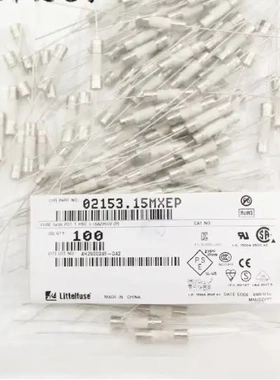 02153.15MXEP原装力特5*20陶瓷保险丝管 T3.15A 250V 延时带引脚