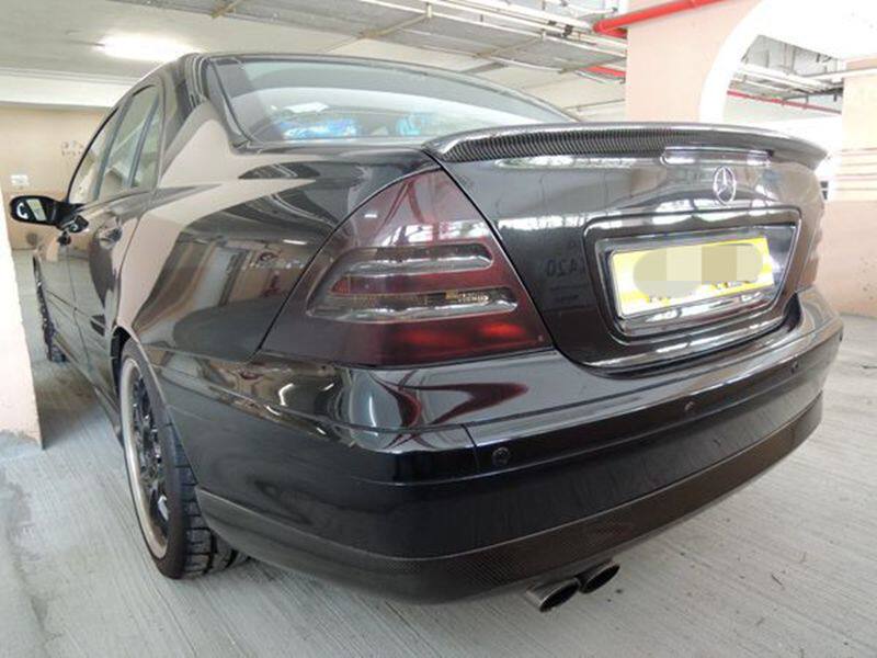 适用于碳纤维奔驰01-06年c级w203 a款 c240 c320 c55 c230尾翼