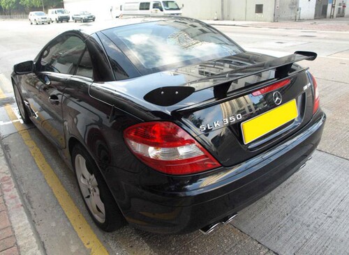 适用于碳纤维奔驰R170 R171 R172 SLK55AMG SLK200 GT改装尾翼