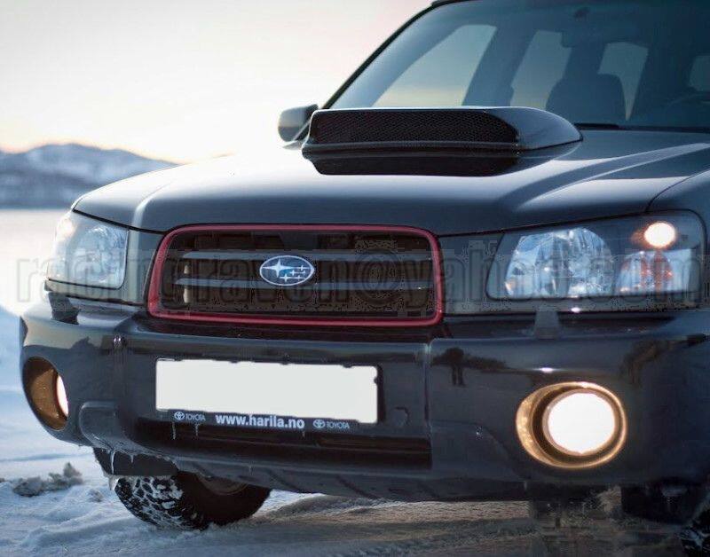 탄소 섬유에 적합 SUBARU 03-05 FORESTER 수정 후드 벤트 공기 흡입구 커버