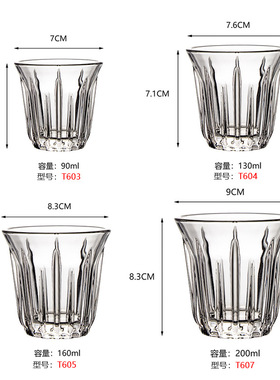 dirty咖啡杯钢化透明玻璃杯冰美式拉花浓缩拿铁卡布澳白轰炸机杯