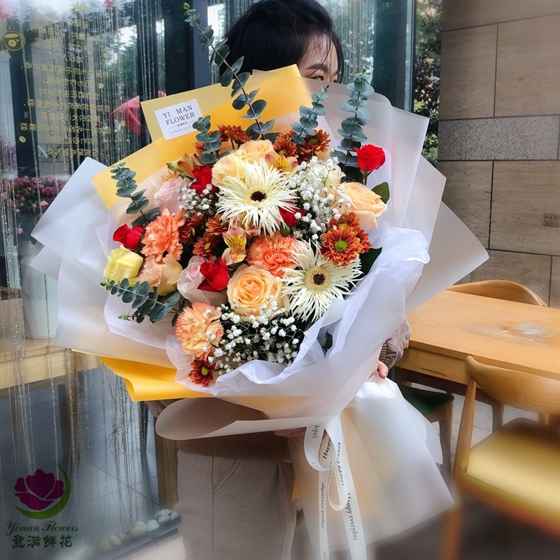 西安鲜花同城花店速递混搭玫瑰