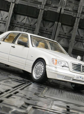 新款 金丽方仿真W140 S320轿车合金模型汽车摆件转向避震玩具