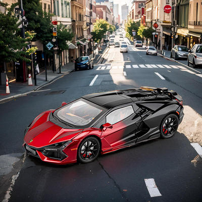 新款 仿真1:24兰博Revuelto声光避震合金车模儿童玩具车载摆件