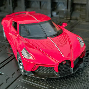 新款 新豪迪仿真黑夜之声超跑合金车模金属布加迪玩具车汽车摆件