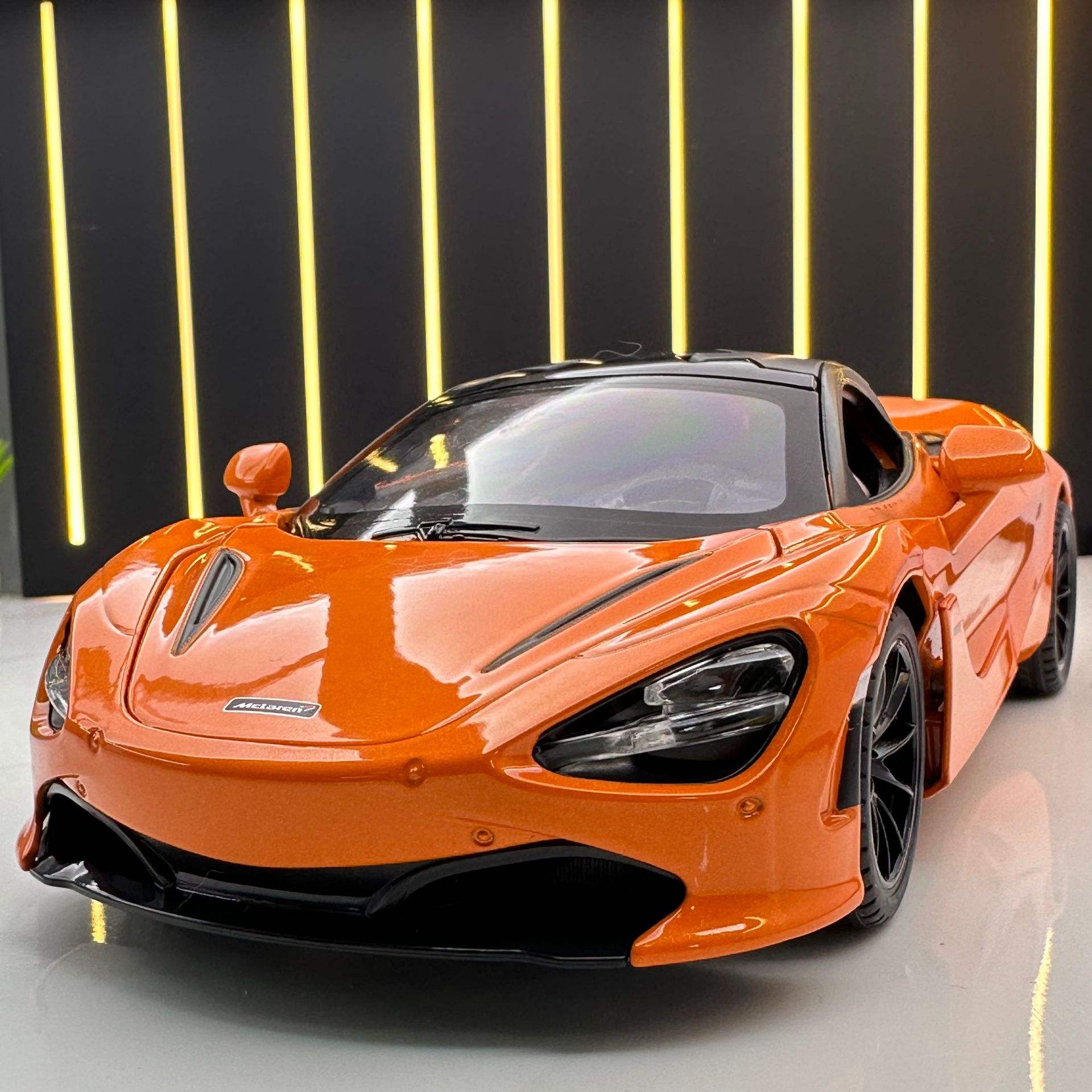 新款威丽合金车模1:24迈凯伦720S跑车声光玩具车音效模型摆件