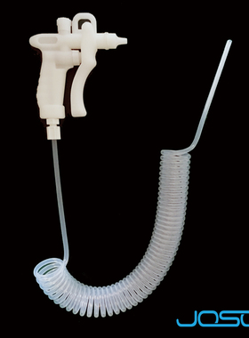 JOSOT JHG-2白色PP水枪 配1/4 PFA 白色透明弹簧软管 6米耐腐蚀