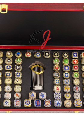 MLB64枚大套装冠军戒指1961—2025年美国职业棒球工厂批发