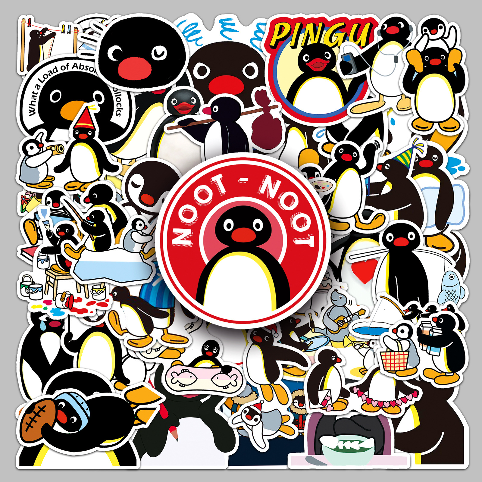 50张pingu企鹅家族防水贴纸