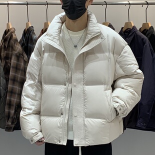 冬季 简约休闲痞帅保暖羽绒衣面包服 男柔软立领羽绒服百搭潮流时尚