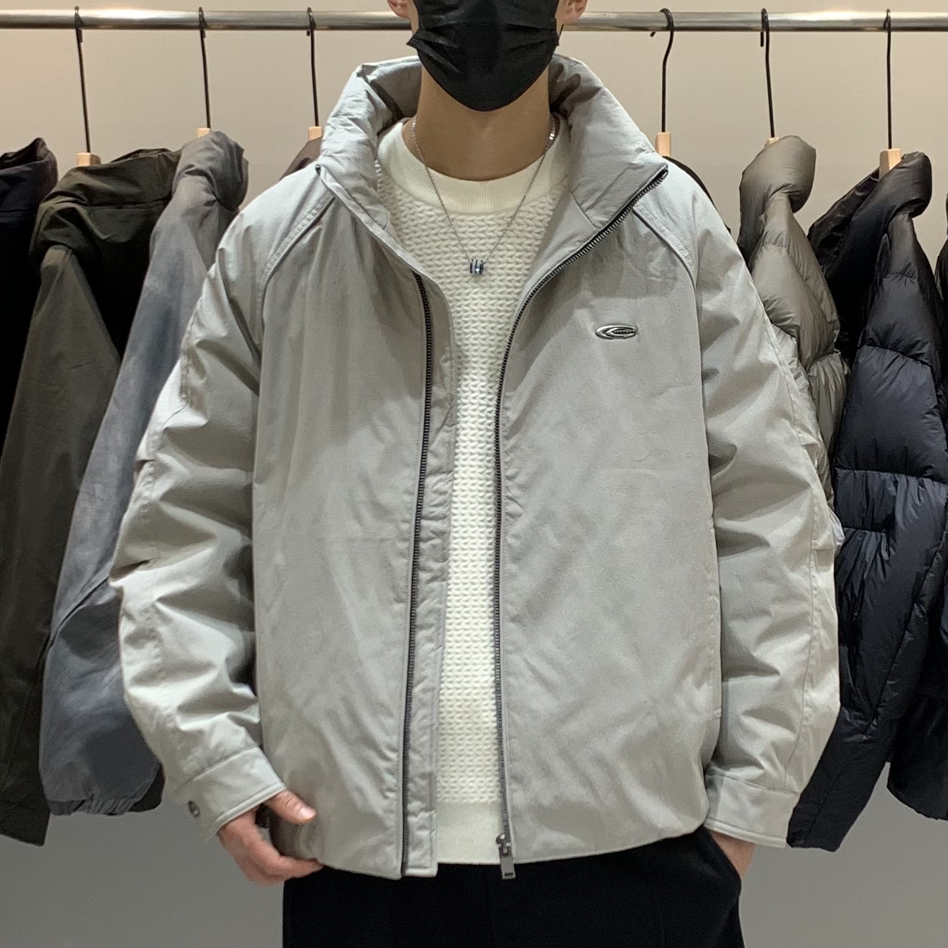 冬季韩版男士立领羽绒服百搭潮流日系复古时尚痞帅休闲保暖羽绒衣