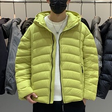 冬季韩版男户外轻量化排骨连帽羽绒服百搭潮流日系无胆龟背羽绒衣