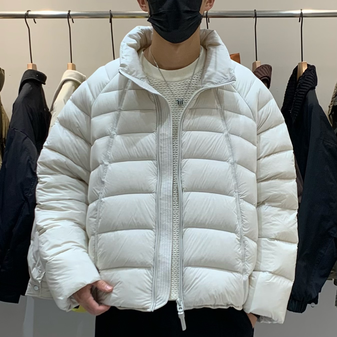 冬季韩版男士立领泡芙排骨羽绒服百搭潮流时尚绗缝加厚保暖羽绒衣