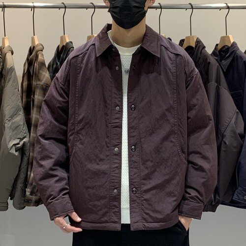 冬季韩版男翻领轻薄羽绒服百搭潮流美式工装拼接高级感保暖羽绒衣