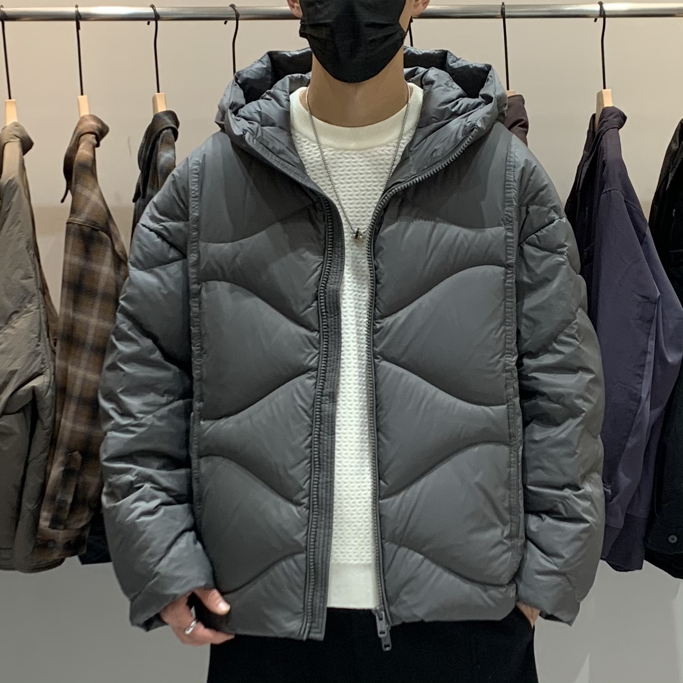 冬季韩版男连帽鹅绒羽绒服百搭潮流美式时尚痞帅高级感保暖面包服