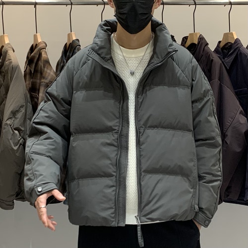 冬季韩版男立领羽绒服百搭潮流时尚简约休闲痞帅高级感保暖羽绒衣