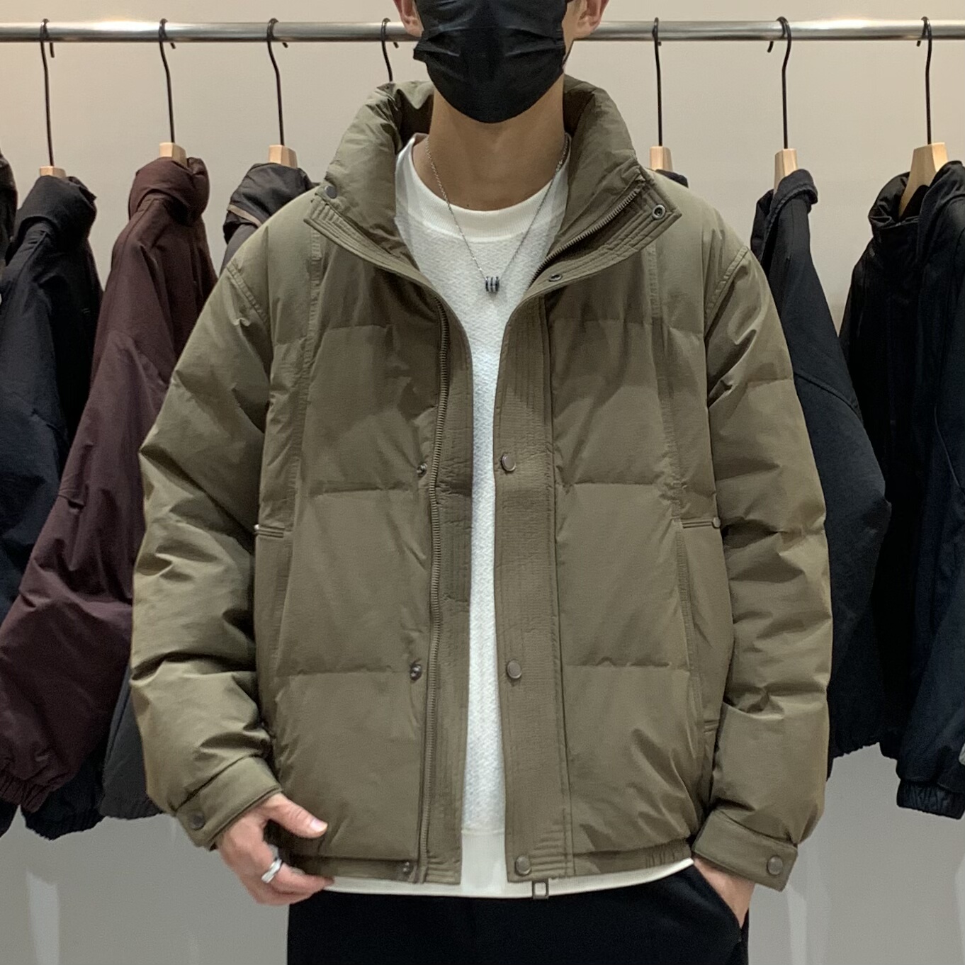 冬季韩版男士立领羽绒服百搭潮流日系时尚简约休闲痞帅保暖羽绒衣