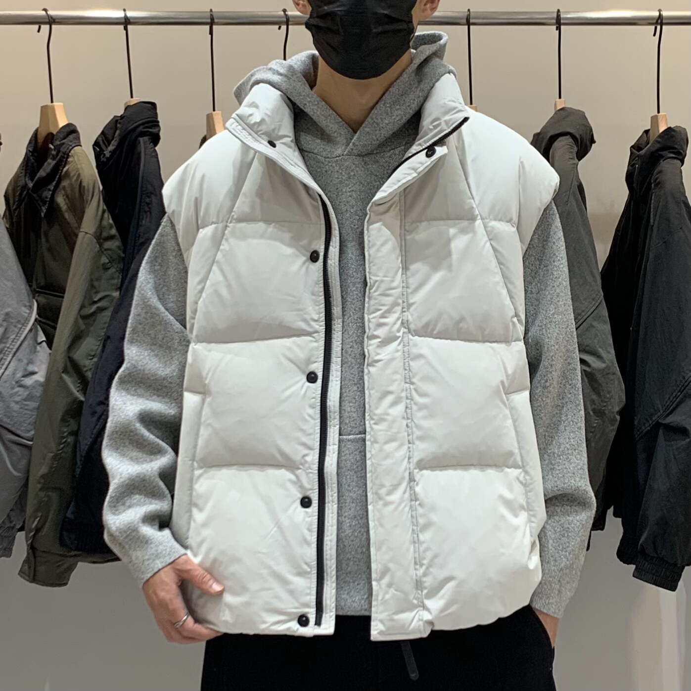 冬季新款男立领羽绒马甲百搭潮流日系工装时尚痞帅高级感保暖马夹