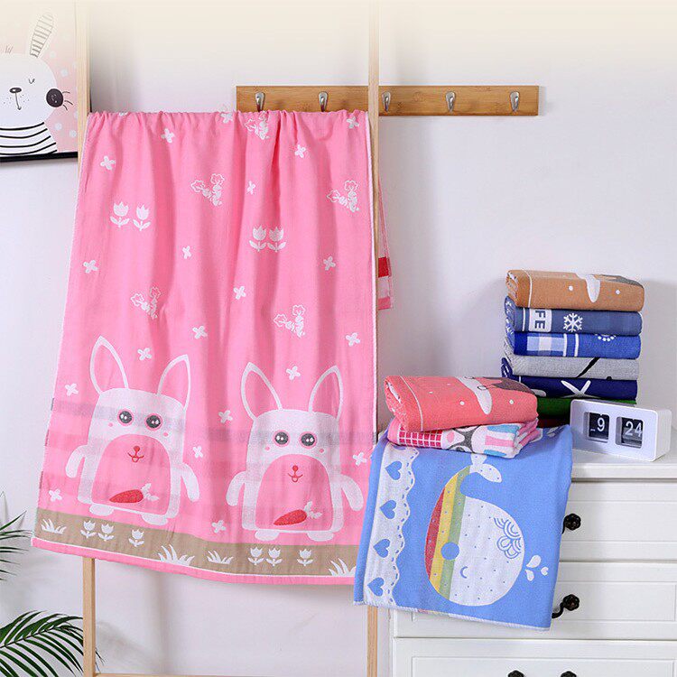 hellokitty可爱全棉浴巾纱布棉大